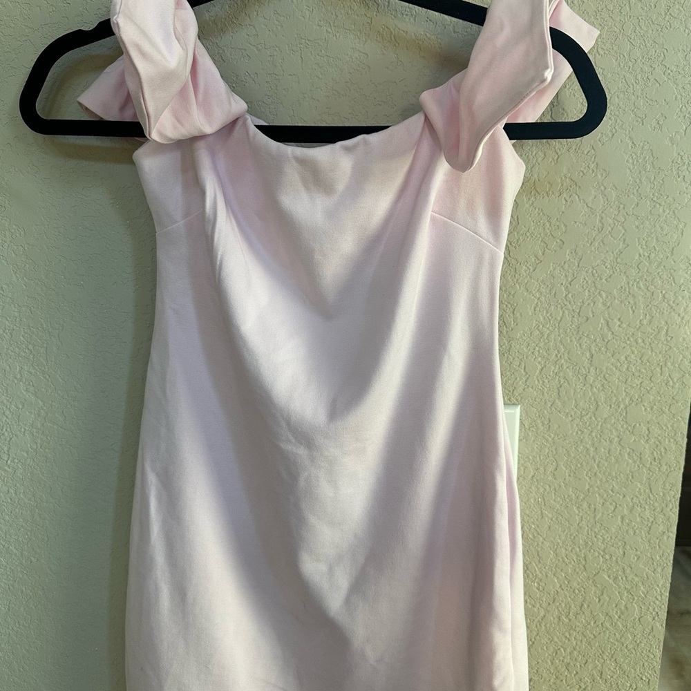 Elegant Girls Pink Bows on Shoulder Dress XXS NWT